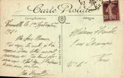 POSTAL Deauville de la VENDIMIA con el caballo de los caballos de Hippisme de la camisa de deportes