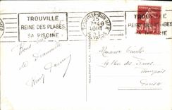 POSTAL Trouville de la VENDIMIA la reina de las playas la playa y los jardines