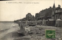 VINTAGE POSTCARD Holy Aubin on Sea After Midday of September