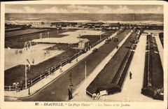 CPA Deauville La Plage Fleurie Les tennis et les jardins