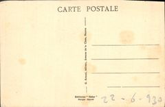 POSTAL Deauville de la VENDIMIA el tenis y los jardines florecidos de la playa