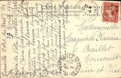 POSTAL Trouville de la VENDIMIA en los embarcaderos del mar a la hora de la marea