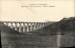 VINTAGE POSTCARD the Picturesque Cantal Line of Bort has Neussargues Viaduc of Lugarde