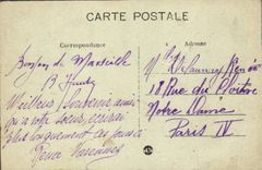 VINTAGE POSTCARD Marseilles Mail of the Ocean By Heavy sea Boat