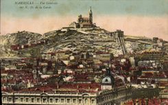 CPA Marseille Vue Generale sur Notre Dame de la Garde