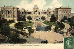 CPA Marseille Ensemble du Palais de Longchamp