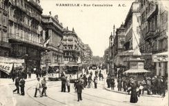 CPA Marseille Rue Cannebiere Tramway