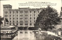 VINTAGE POSTCARD Nogent On the Seine Large Moulins Sassot Brothers Laundrette Viat Tissier