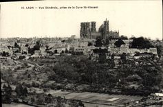 VINTAGE POSTCARD Laon View Taken Of the Tank St Vincent
