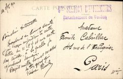 VINTAGE POSTCARD Etrepilly Infanterie Shelters Behind the Militaria Bags