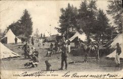 POSTAL de la VENDIMIA que acampa en las montan@as Militaria