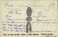 VINTAGE POSTCARD Esterel Pigeon Publicity Wellcome Heels Shoes