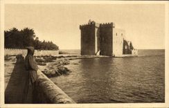 VINTAGE POSTCARD Abbaye Of NR D De Lerins Ile Saint Honorat Moine Monastery strengthens