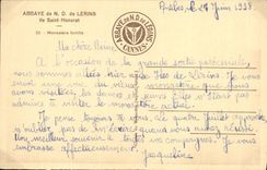 VINTAGE POSTCARD Abbaye Of NR D De Lerins Ile Saint Honorat Moine Monastery strengthens