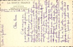 VINTAGE POSTCARD Soft France Dimensions Antibes Azure the Strong one Squares And the Walls