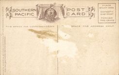 El camino anaranjado de la arboleda de California de la POSTAL de la VENDIMIA de tiene mil maravillas el Pacífico meridional Co