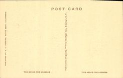 POSTAL Santa Cruz California de la VENDIMIA una impulsión de San Lorenzo cerca de árboles grandes