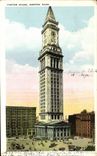 VINTAGE POSTCARD Custom House Boston Farmhouse