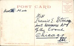 VINTAGE POSTCARD Boston Farmhouse Scollay public garden