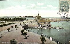 VINTAGE POSTCARD City Not And Marine Park South Boston Farmhouse