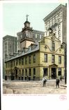 VINTAGE POSTCARD Old State house from Washington Street Boston Farmhouse