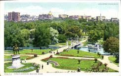 VINTAGE POSTCARD Public Gardens Boston Farmhouse