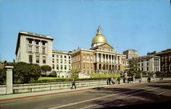MODERN CARD State House the Commonwealth Off Massachusetts Boston Massachusetts