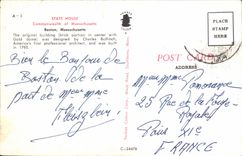 POSTAL MODERNA casa del estado la Commonwealth de Massachusetts Boston Massachusetts