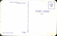 MODERN CARD Skyline Off Miami Fla