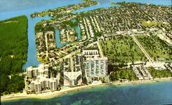 CPM Aerial View Of Ket Biscayne From The Atlantic Ocean Florida