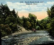 VINTAGE POSTCARD Ratle Snake Creek Near Missoula Mount
