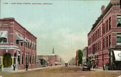 VINTAGE POSTCARD East Park Avenue Montana Anaconda