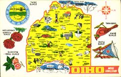 VINTAGE POSTCARD Ohio The Buskeye State