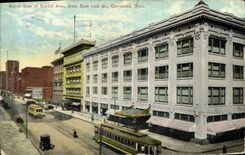VINTAGE POSTCARD North Side Off EUCLID Ave From East St Cleveland Ohio