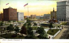 VINTAGE POSTCARD Public Cleveland Public garden