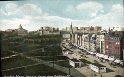 VINTAGE POSTCARD Boston Farmhouse Tromont Street From Boylston St