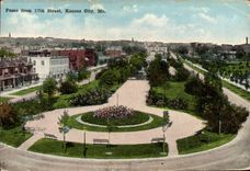VINTAGE POSTCARD Paseo From Street Kansas City Mo