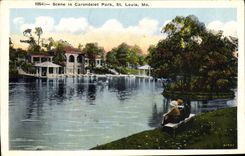 VINTAGE POSTCARD Secne In Carondelet Park St Louis Mo