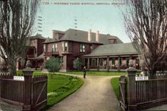 VINTAGE POSTCARD Northern Pacific Hospital Missoula Montana