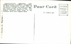 Universidad de las alturas de Georgetown de la POSTAL de la VENDIMIA y de Georgetown Washigton