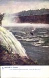 VINTAGE POSTCARD The Falls off the Niagara The American falls and The Maid off the Mist Boat