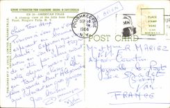 VINTAGE POSTCARD Niagara Falls Closed Up View off Niagara Falls