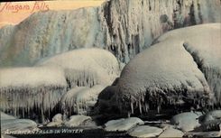 VINTAGE POSTCARD American Falls In Winter