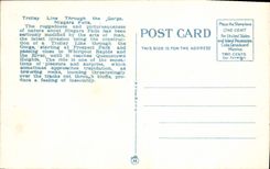 VINTAGE POSTCARD Giant Rock and Trolley Line Through Gorges Niagara Falls