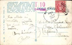 VINTAGE POSTCARD Margaret Monument New Orleans