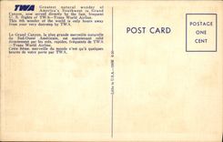 POSTAL de la VENDIMIA las líneas aéreas grandes del byWorld del foto del color de la barranca