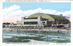 VINTAGE POSTCARD Atlantic City Auditorium and Convention Hall