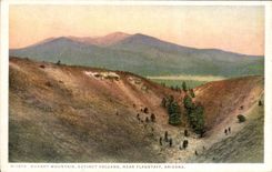 VINTAGE POSTCARD Arizona Sunset Mountain Extinct Volcano Near Flagstaff
