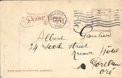 VINTAGE POSTCARD Public Chicago Library Staircase Library