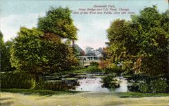 CPA Chicago Humboldt Park Stone Bridge and Lily Pond